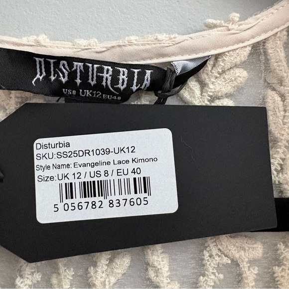 Evangeline Lace Kimono Sz 8 – Gothic, Romantic, Layering Statement - Picture 7 of 7